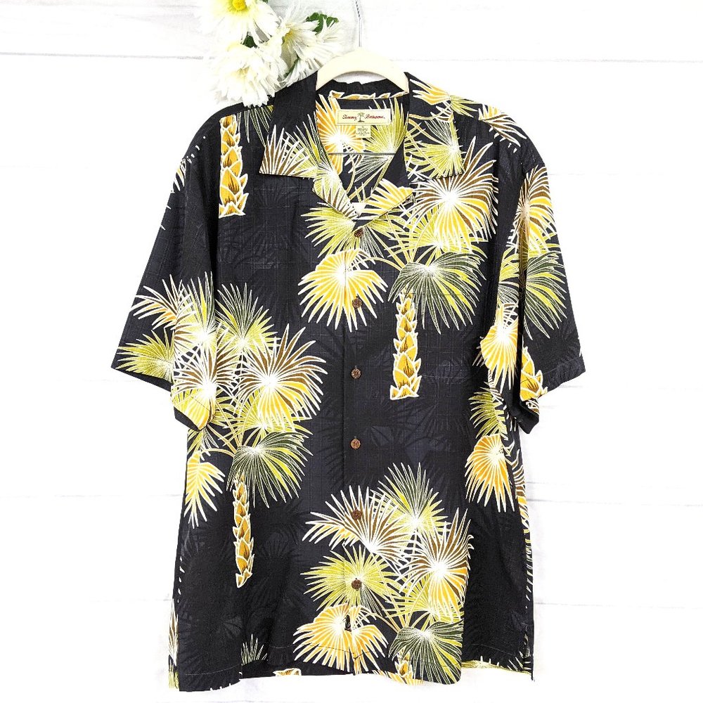 Tommy Bahama Palm Tree Silk S/S Button Up Shirt - Picture 2 of 7